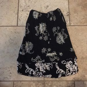 Black and Tan patterned skirt